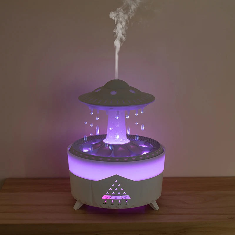 Rain Cloud Aroma Diffuser – 350ml USB Humidifier with Remote & LED Lights