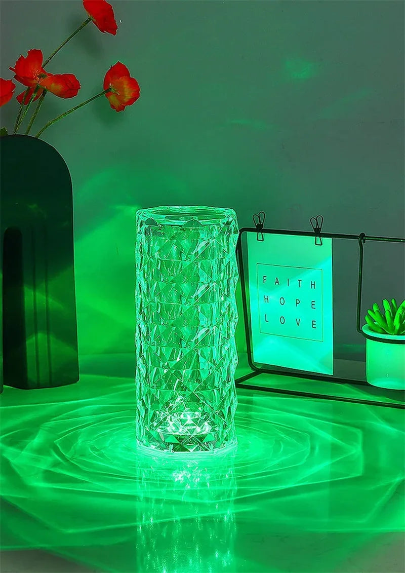 16-Color Touch & Remote Crystal LED  Lamp