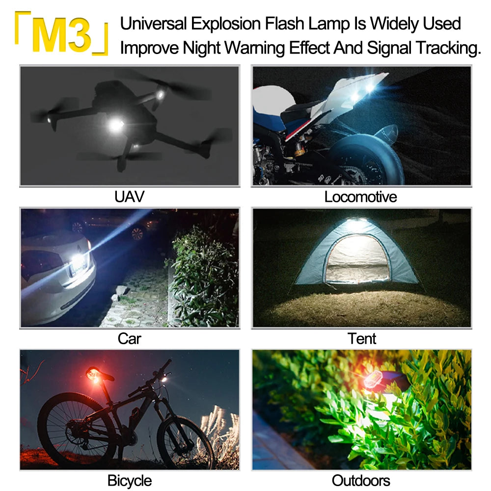 Waterproof Wireless LED Warning Light – Car, Scooter & Bike Indicator