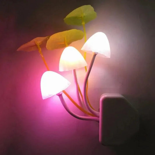 Colorful Mushroom Night Lamp – LED Sensor Light 220V