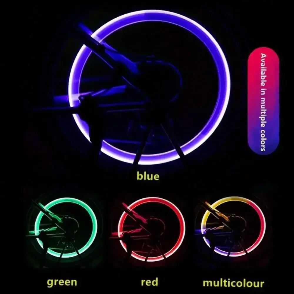 LED Tire Valve Stem Lights – 4PCS Glow Caps for Cars, Motorcycles & Bicycles