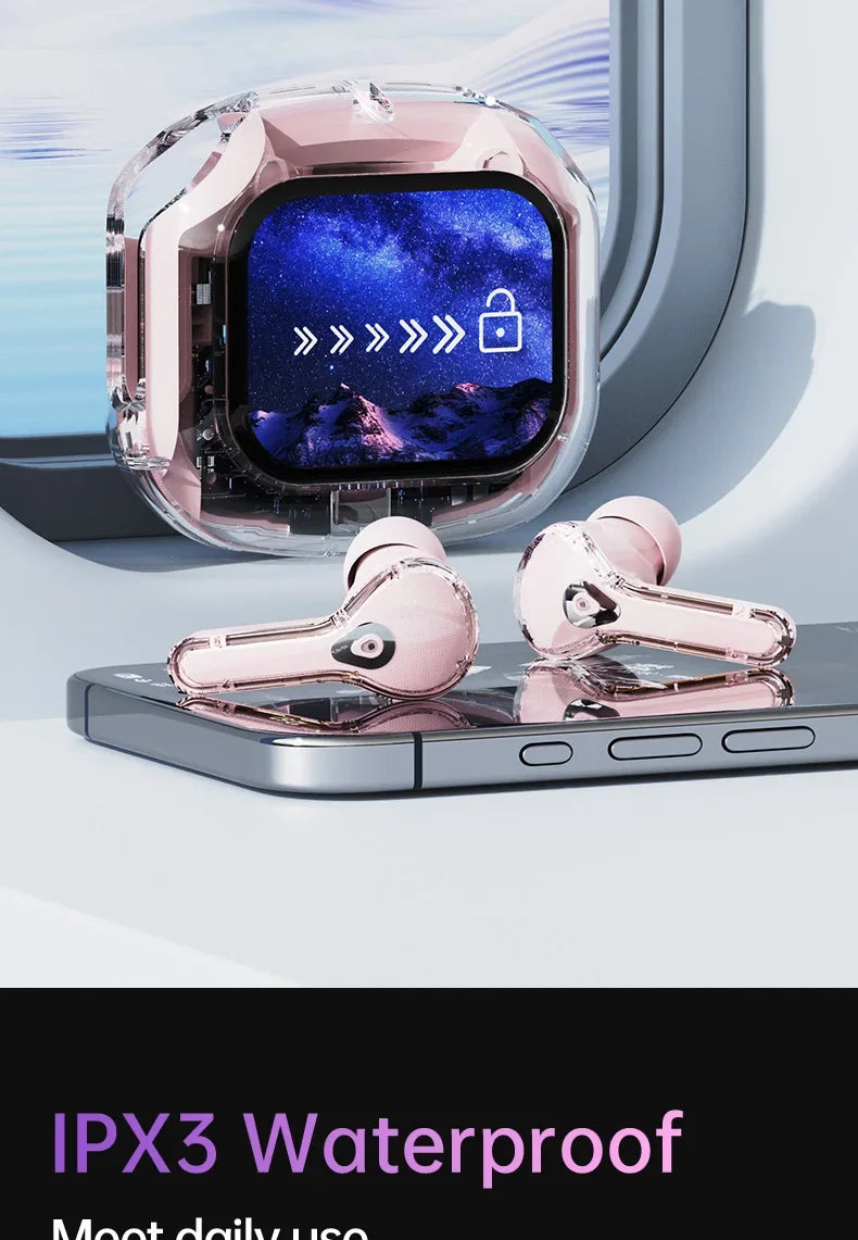 Earbuds with LCD Display & Noise Cancelling Sound