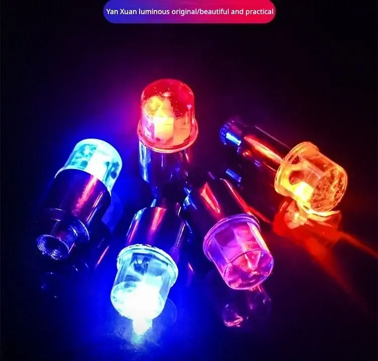 LED Tire Valve Stem Lights – 4PCS Glow Caps for Cars, Motorcycles & Bicycles