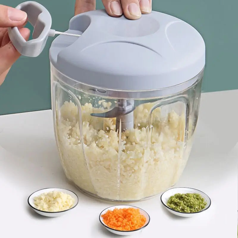 Quick Manual Garlic Chopper  — Easy Garlic Press & Veg Cutter