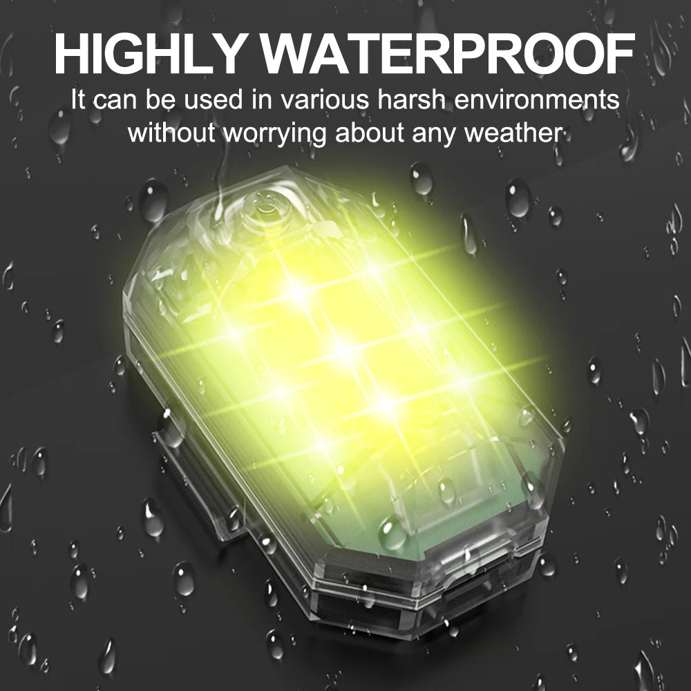 Waterproof Wireless LED Warning Light – Car, Scooter & Bike Indicator