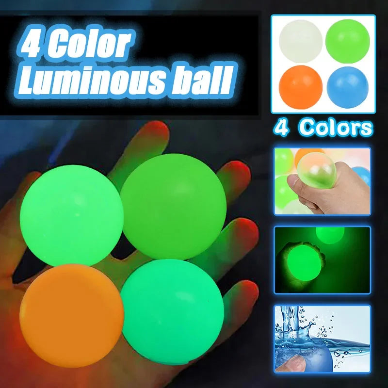 Luminous Wall Target Ball Sucker Sticky Decompression Toys