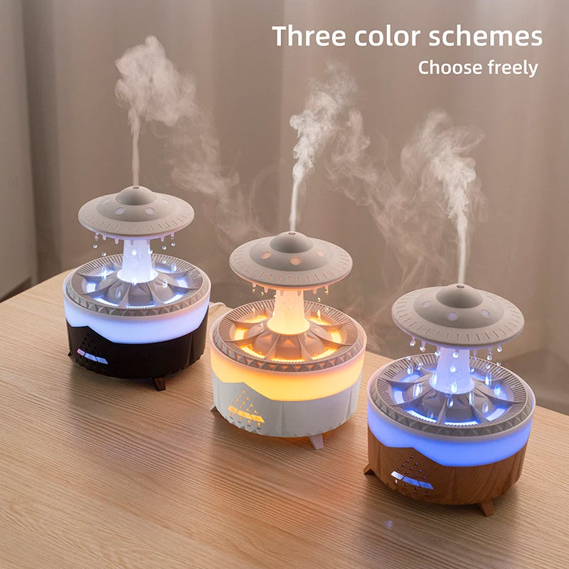 Rain Cloud Aroma Diffuser – 350ml USB Humidifier with Remote & LED Lights